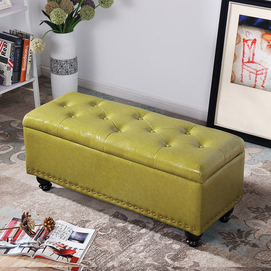 Contemporary Leather Bench