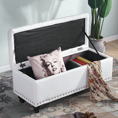 Contemporary Leather Bench