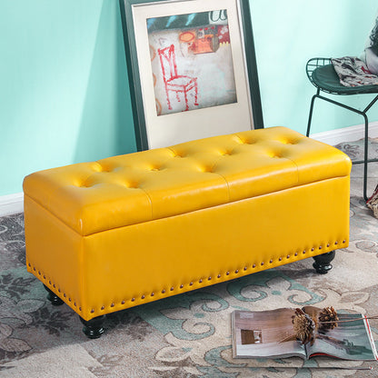 Contemporary Leather Bench