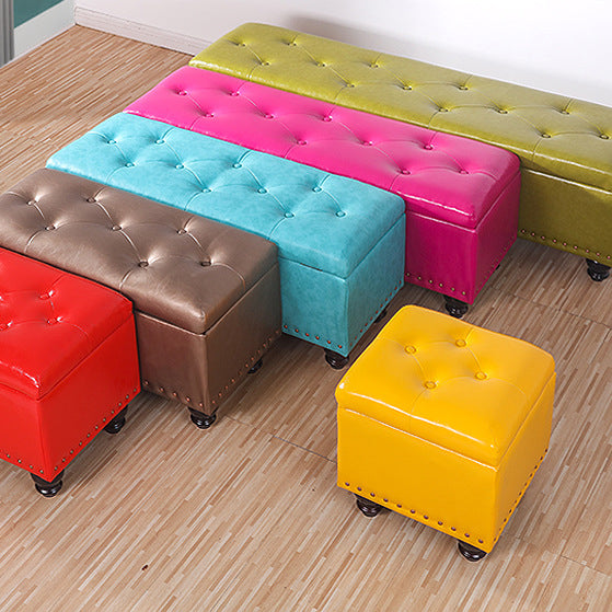 Contemporary Leather Bench