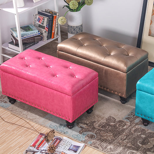 Contemporary Leather Bench