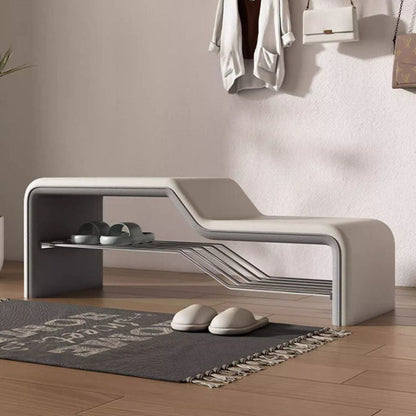 Modern Wood Solid Wood Shoe Bench