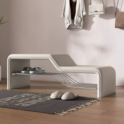 Modern Wood Solid Wood Shoe Bench