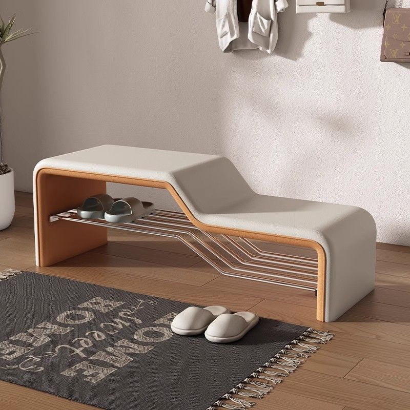 Modern Wood Solid Wood Shoe Bench