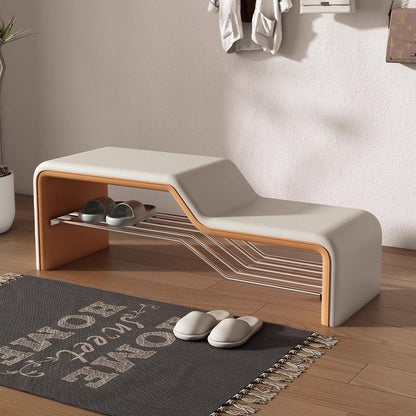 Modern Wood Solid Wood Shoe Bench