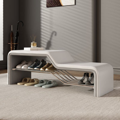 Modern Wood Solid Wood Shoe Bench