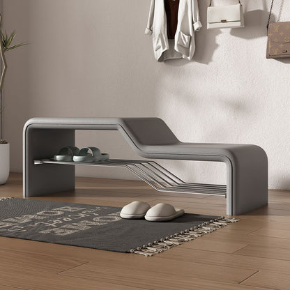 Modern Wood Solid Wood Shoe Bench