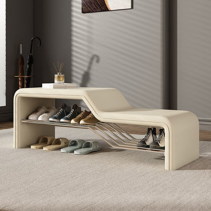 Modern Wood Solid Wood Shoe Bench
