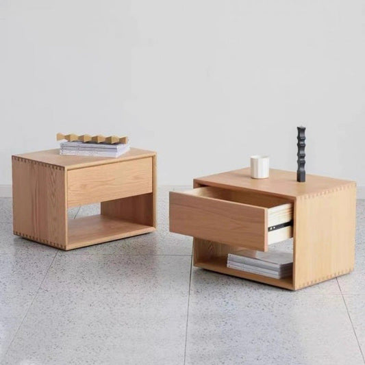 Traditional Japanese Wood Nightstand