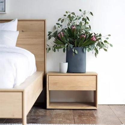 Traditional Japanese Wood Nightstand