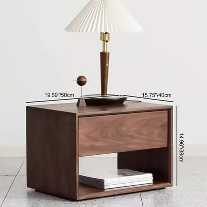 Traditional Japanese Wood Nightstand