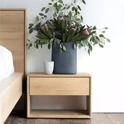 Traditional Japanese Wood Nightstand