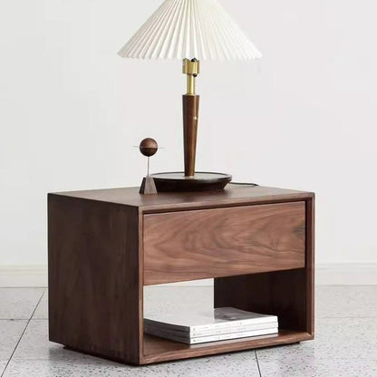 Traditional Japanese Wood Nightstand