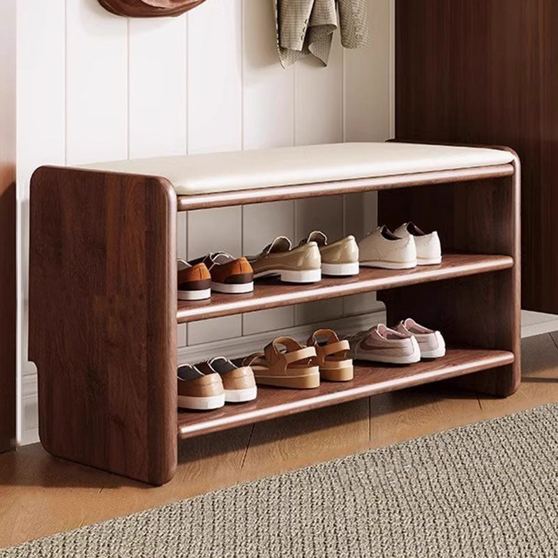 Modern Solid Wood Shoe Bench
