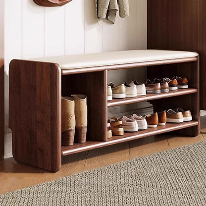 Modern Solid Wood Shoe Bench