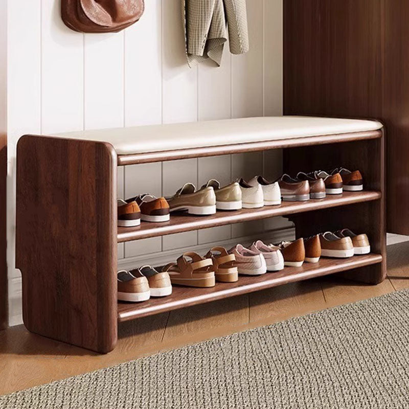 Modern Solid Wood Shoe Bench