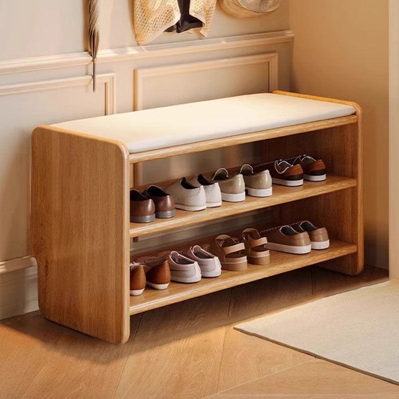 Modern Solid Wood Shoe Bench