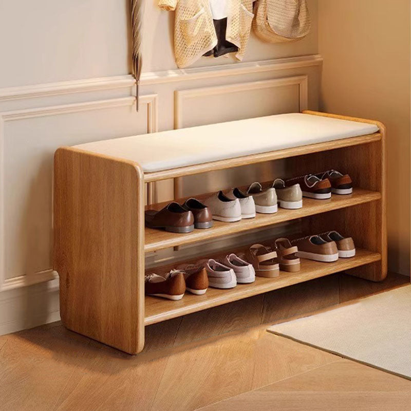 Modern Solid Wood Shoe Bench