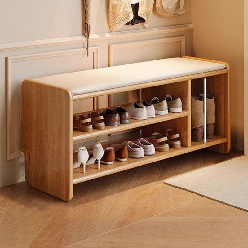 Modern Solid Wood Shoe Bench