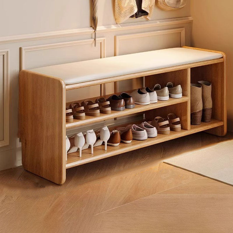 Modern Solid Wood Shoe Bench