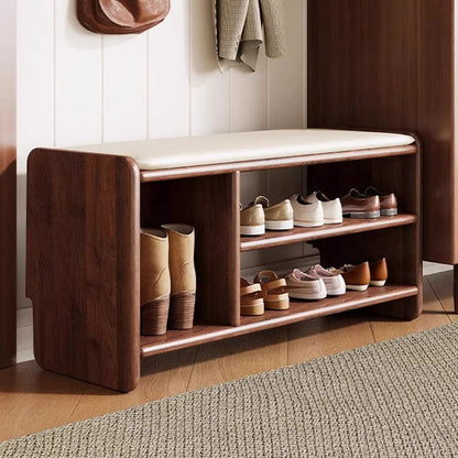 Modern Solid Wood Shoe Bench