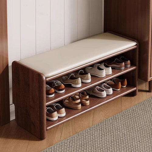 Modern Solid Wood Shoe Bench