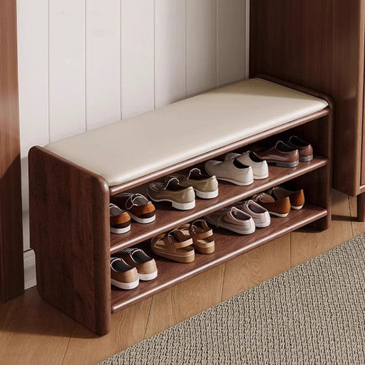 Modern Solid Wood Shoe Bench