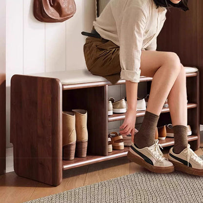 Modern Solid Wood Shoe Bench