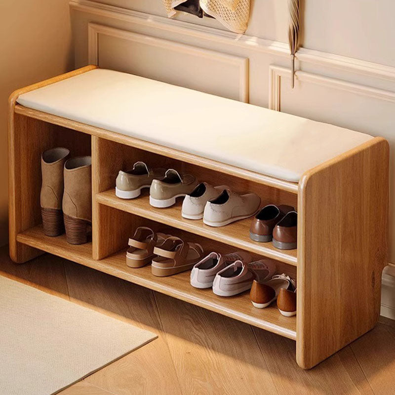 Modern Solid Wood Shoe Bench
