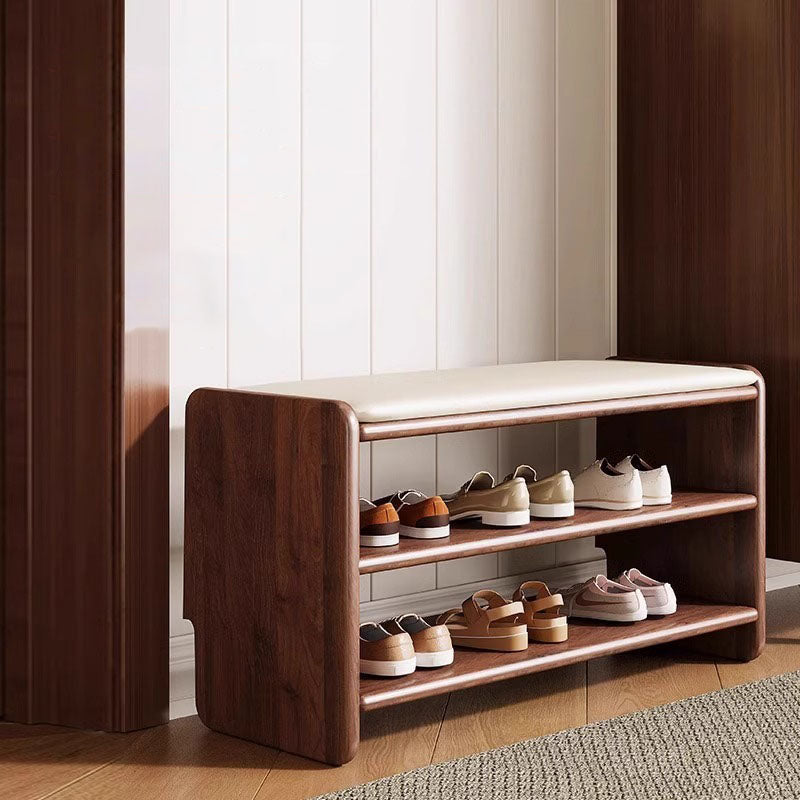 Modern Solid Wood Shoe Bench