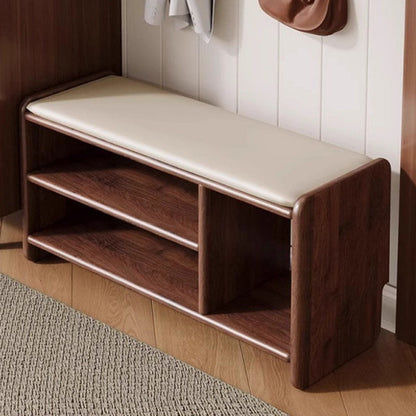 Modern Solid Wood Shoe Bench