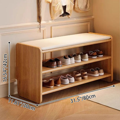 Modern Solid Wood Shoe Bench