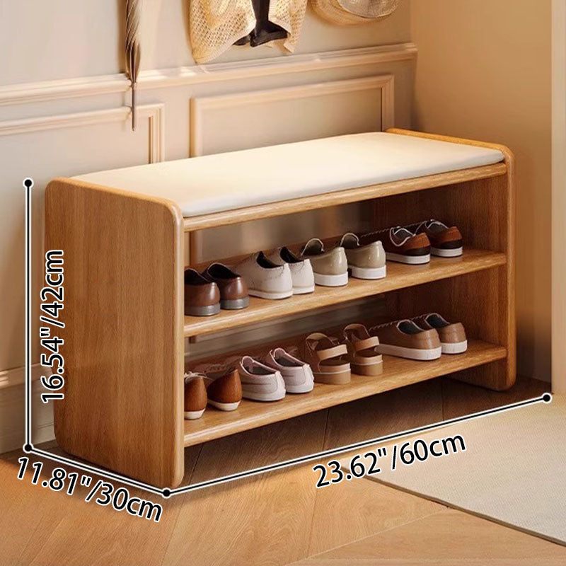 Modern Solid Wood Shoe Bench