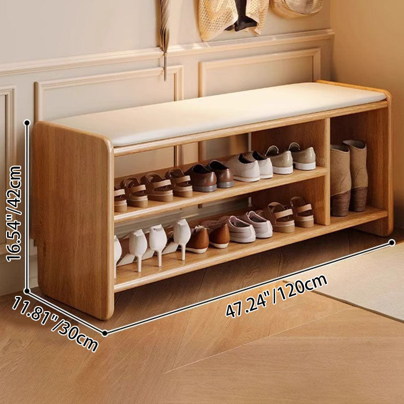 Modern Solid Wood Shoe Bench