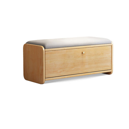Contemporary Linen Shoe Bench