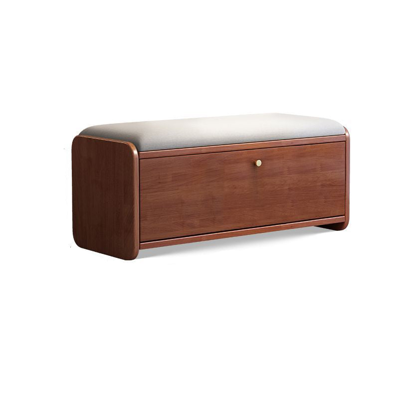 Contemporary Linen Shoe Bench