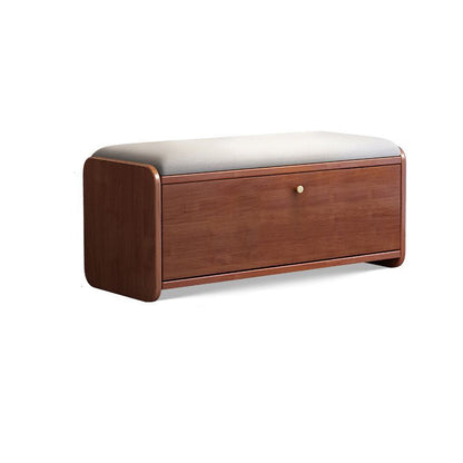 Contemporary Linen Shoe Bench