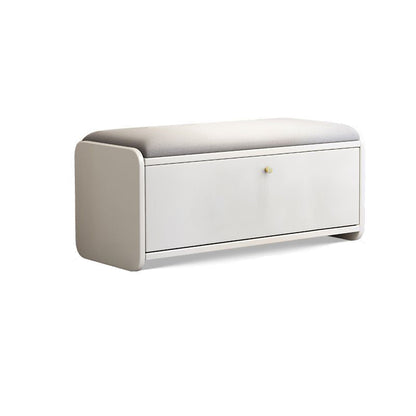 Contemporary Linen Shoe Bench