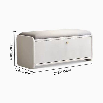 Contemporary Linen Shoe Bench