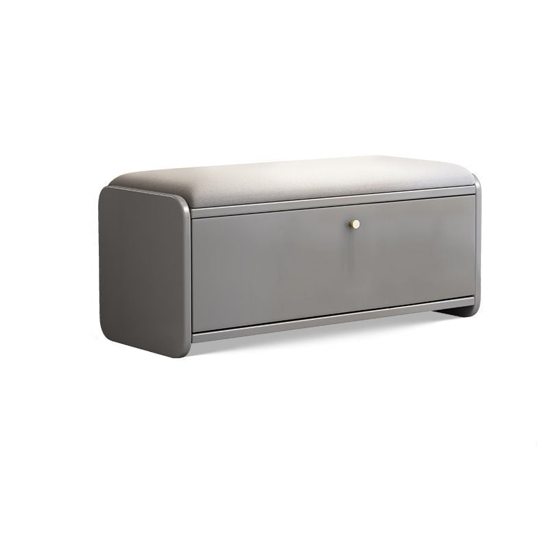 Contemporary Linen Shoe Bench