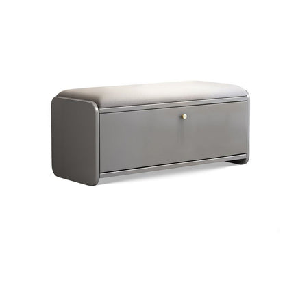 Contemporary Linen Shoe Bench