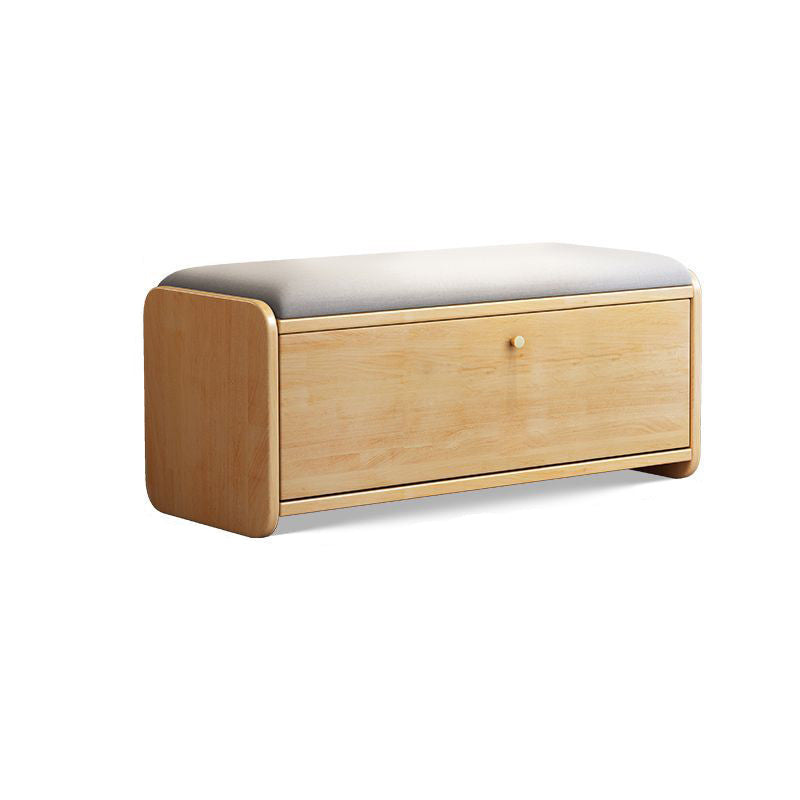 Contemporary Linen Shoe Bench