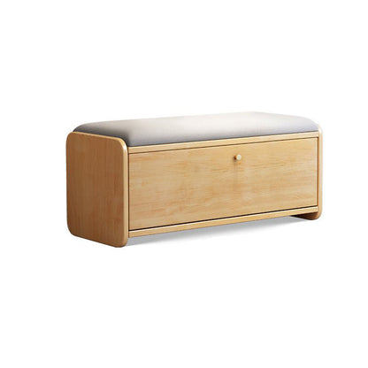 Contemporary Linen Shoe Bench