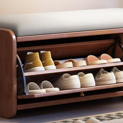 Contemporary Linen Shoe Bench