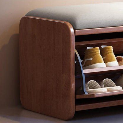 Contemporary Linen Shoe Bench