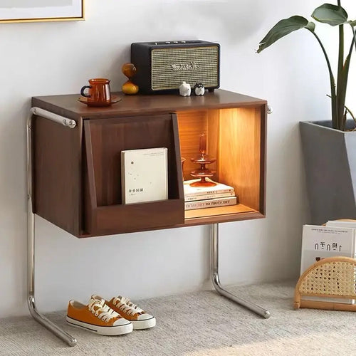 Traditional Stainless Steel End Table