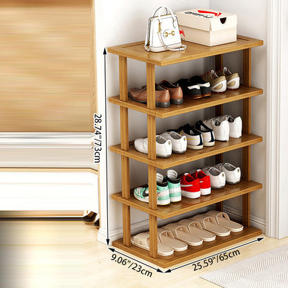 Modern Minimalist Bamboo Shoe Rack