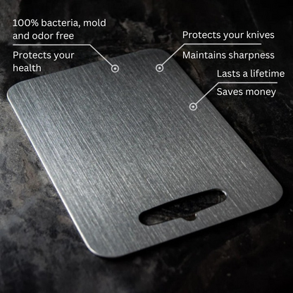 Titanium Cutting Board with Rounded Edges