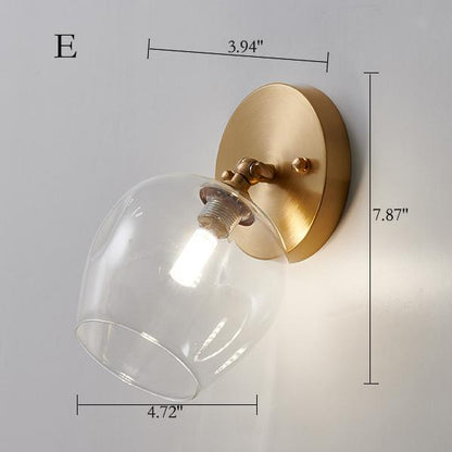 Nordic Creative Glass Magic Bean 1-Light Wall Sconce Lamp