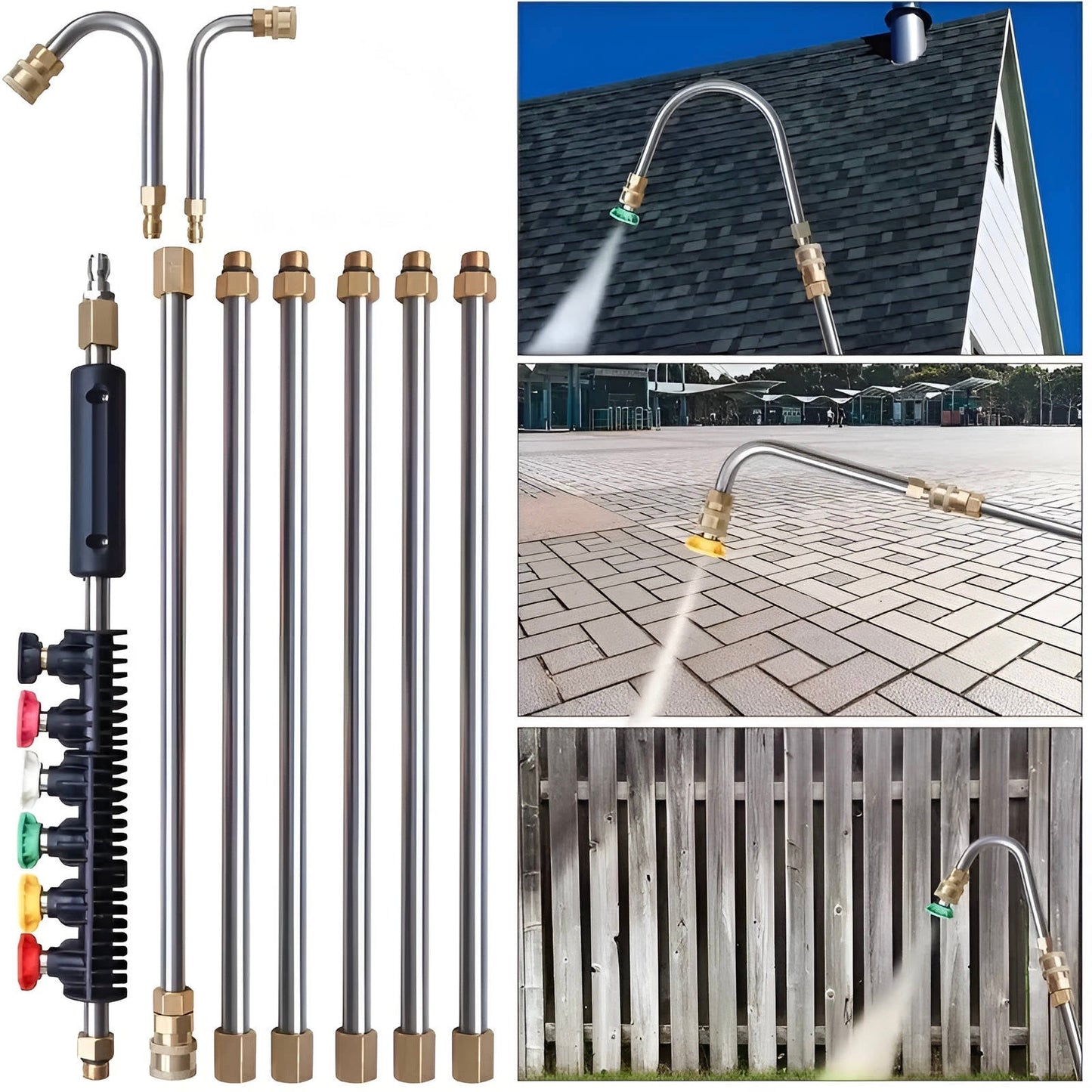 Telescoping High-Pressure Power Washer Extension Wand